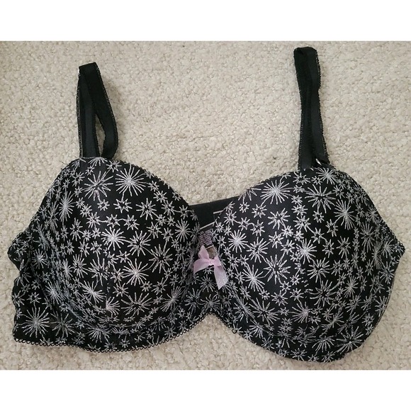 Victoria's Secret Other - Victoria's Secret Dream Angels Bra 34D Black Silver Sparkle Wired Pretty EUC